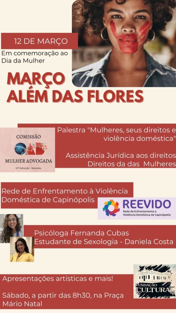 MARÇO ALÉM DAS FLORES